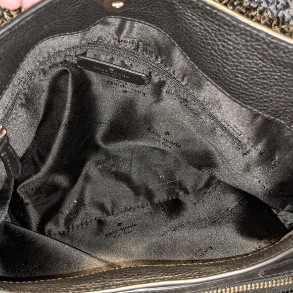 KATE SPADE NEW YORK LEILA LEATHER MEDIUM TOTE SHOULDER BAG $399 Black - Picture 10 of 16